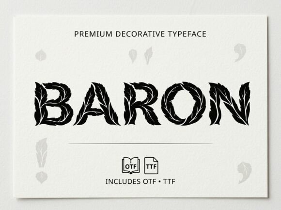 Baron: The Avant-Garde Display Font for Bold Creators