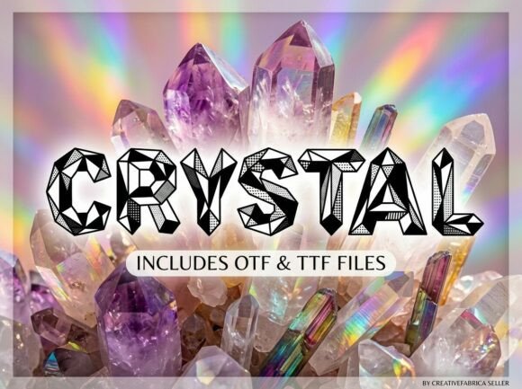 Crystal Typeface: Where Geometric Precision Meets Gemstone Brilliance