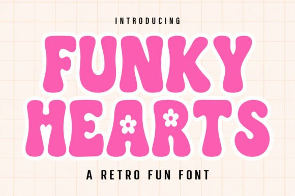 Funky Hearts: A Bold Display Font for Playful Creations