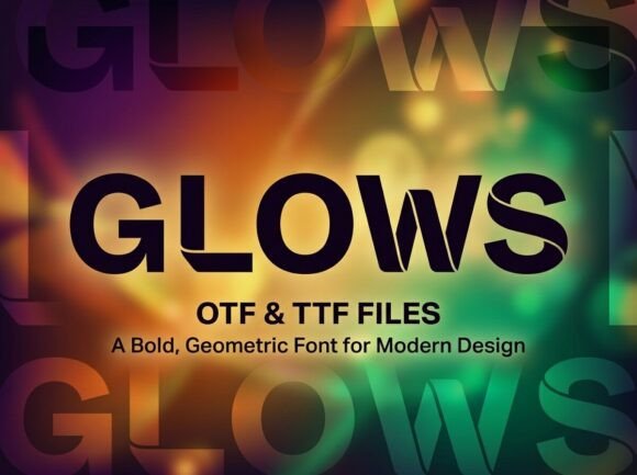 Glows: A Bold Display Font for Headlines and Branding