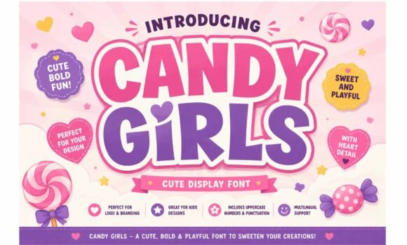 Meet Candy Girls: The Sweet Display Font for Playful Projects